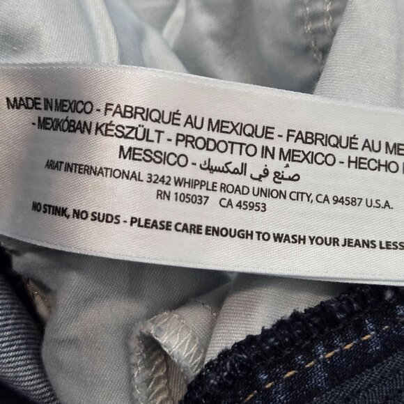 Ariat Size 33 Long Premium High-Rise Flare Jeans Raw Hem Blue Lake Women's FLAW - Picture 12 of 16